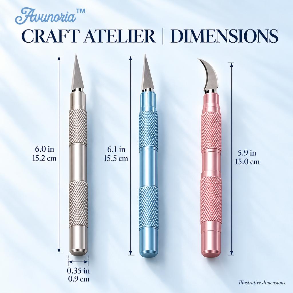 Avunoria™ Craft Atelier – Premium Precision Craft Knife Set, Ergonomic Detail Cutting Tools for Home DIY Projects, Paper Crafts & Creative Hobbies