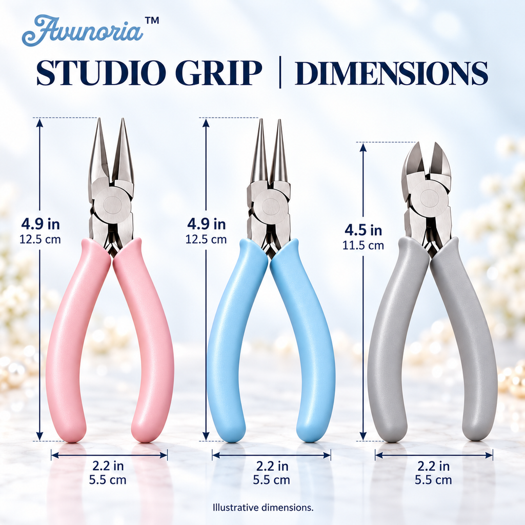 Avunoria™ Studio Grip – Premium Mini Precision Pliers Set, Ergonomic J