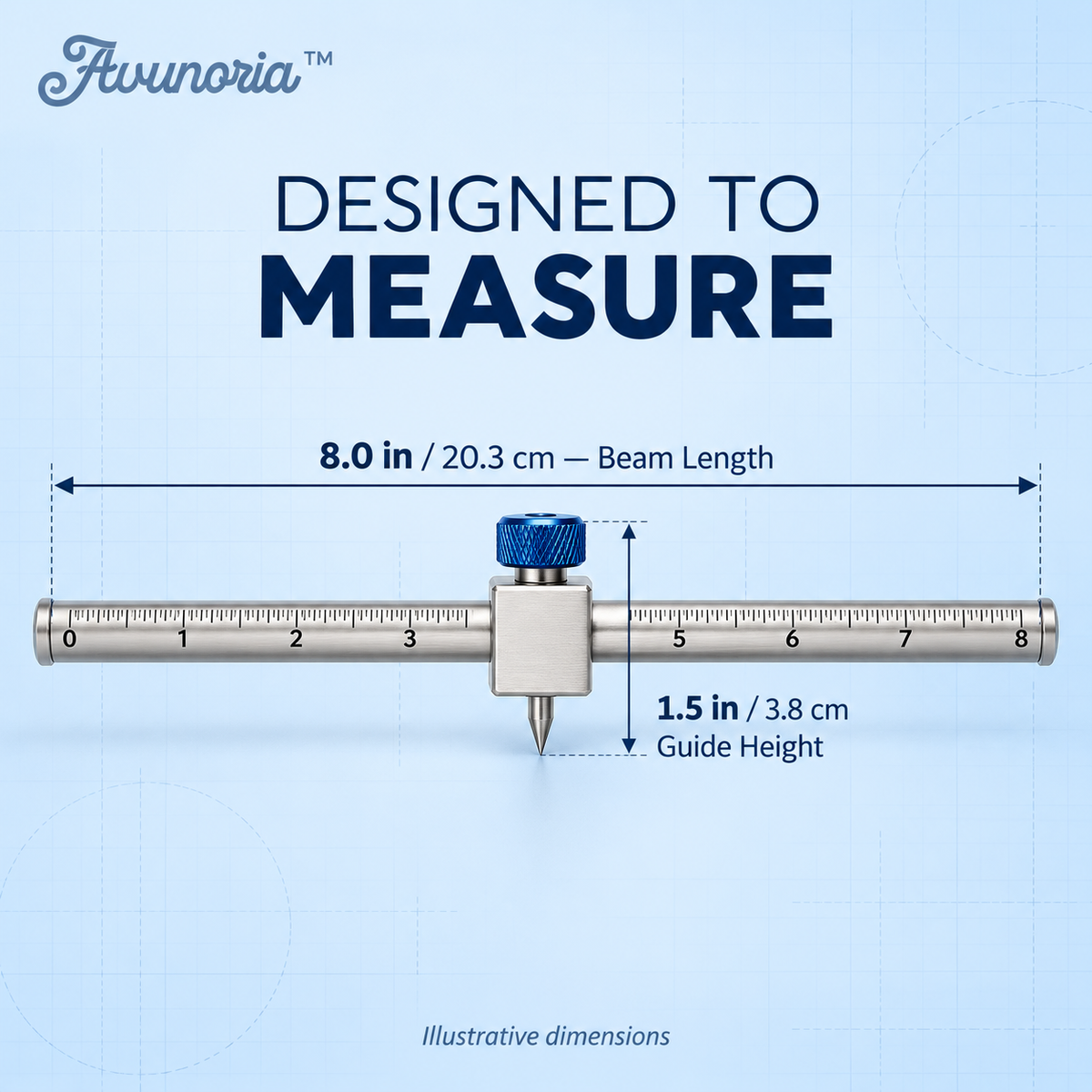 Avunoria™ Timber Mark – Adjustable Woodworking Marking Gauge, Precision Measuring & Scribing Tool for Small Woodcraft, Furniture DIY & Home Workshops