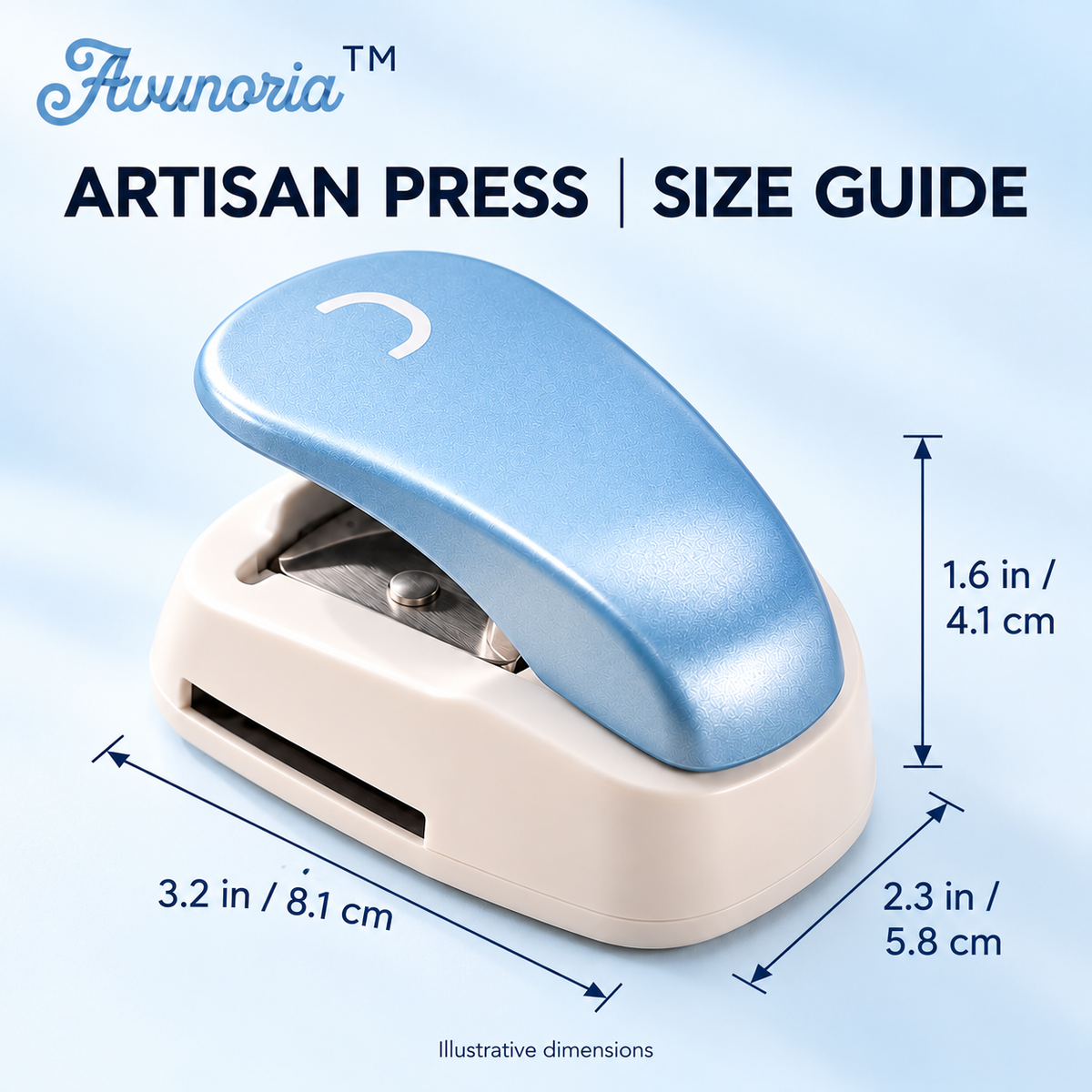 Avunoria™ Artisan Press – Compact Handheld Corner Rounder & Paper Punch Tool, Professional Craft Finishing Accessory for Scrapbooking & DIY Cards
