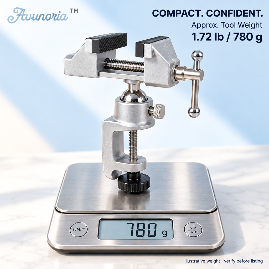 Avunoria™ Maker’s Bench – Compact Adjustable Craft Work Clamp & Mini Table Vise, Precision Holding Tool for Small DIY Assembly & Home Craft Projects