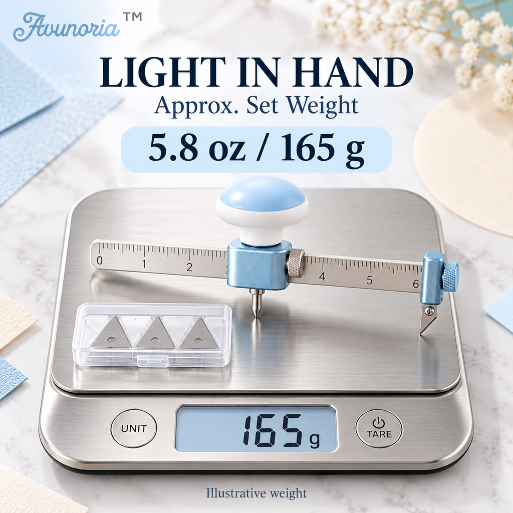 Avunoria™ Pattern Line – Adjustable Circle Cutter & Precision Compass Cutting Tool, Professional Craft Cutting Kit for Paper Models, Card Making & DIY Design