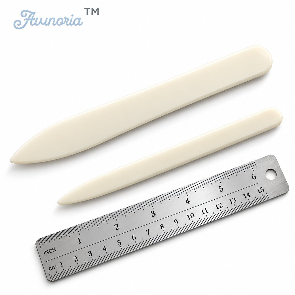 Avunoria™ Fold & Finish – Precision Bone Folder & Paper Creasing Tool Set, Professional Bookbinding Accessories for Handmade Journals & Paper Crafts