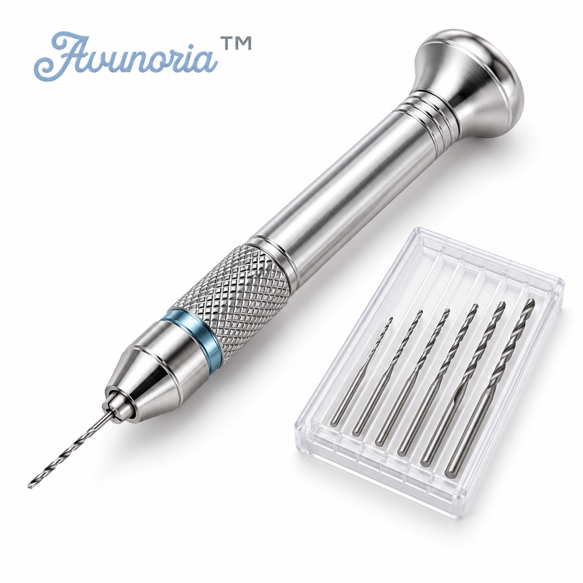 Avunoria™ Detail Forge – Mini Hand Drill & Precision Pin Vise Set, Manual Micro Drilling Tools for Resin Crafts, Jewelry Making & DIY Model Projects