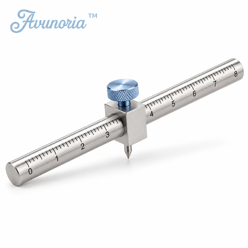Avunoria™ Timber Mark – Adjustable Woodworking Marking Gauge, Precision Measuring & Scribing Tool for Small Woodcraft, Furniture DIY & Home Workshops