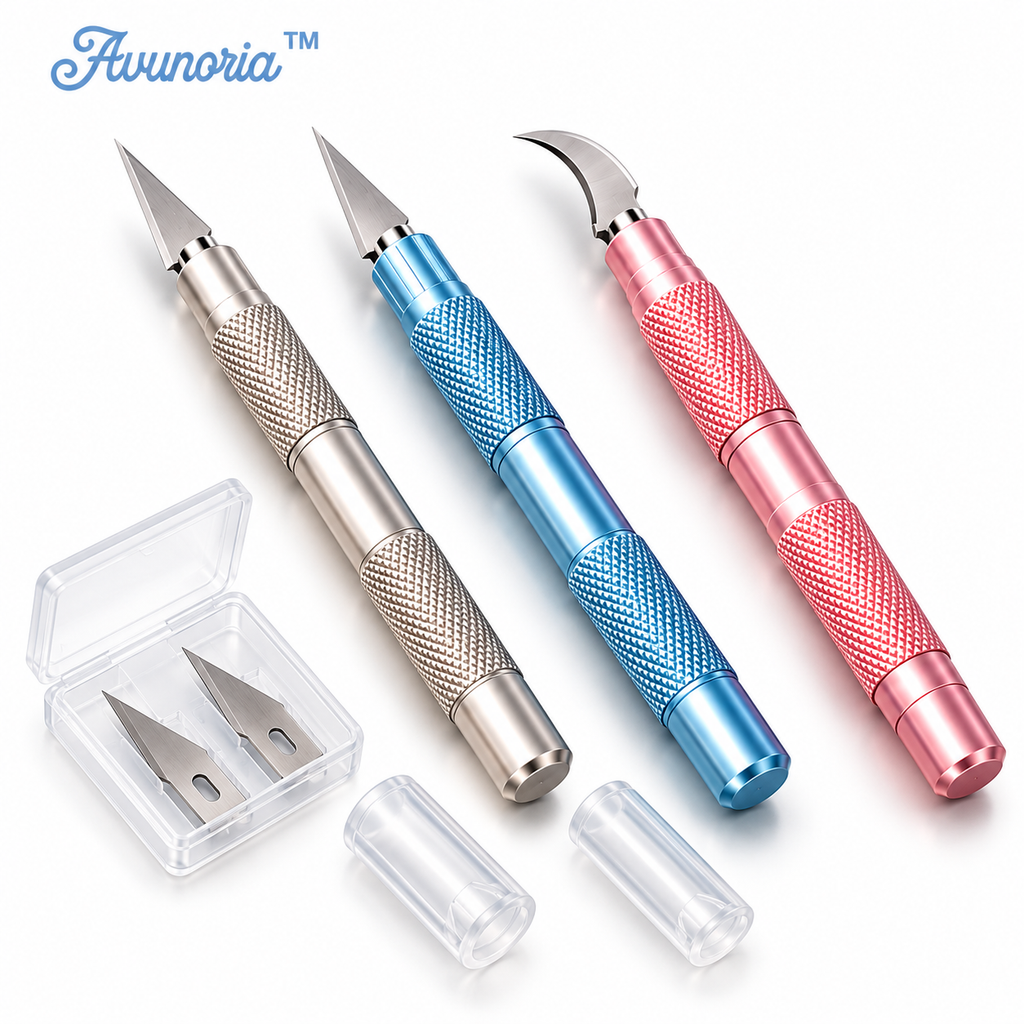 Avunoria™ Craft Atelier – Premium Precision Craft Knife Set, Ergonomic Detail Cutting Tools for Home DIY Projects, Paper Crafts & Creative Hobbies