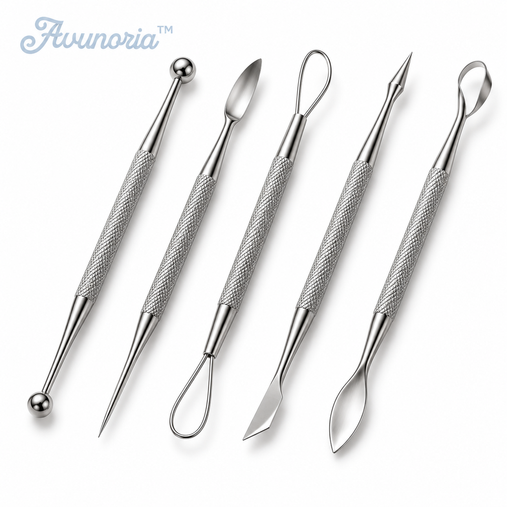 Avunoria™ Sculpt Edge – Stainless Steel Clay Sculpting Tool Set, Professional Detail Shaping & Carving Tools for Polymer Clay, Pottery & DIY Art Projects